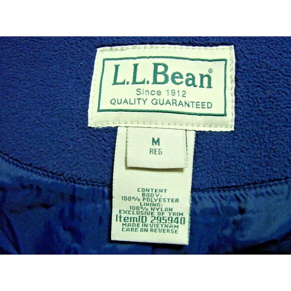 LL Bean Womens Peacoat Jacket Size M Purple Fleece Double Breasted Coat Winter - Picture 6 of 12